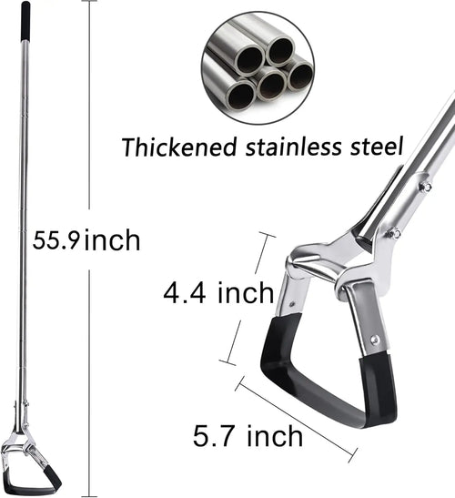 Garden Hoe 3-Height Adjustable 55.9 Inch Long Handle Weeding Tool, Stainless Steel Heavy Duty Scuffle Hoe for Lawn, Yard &