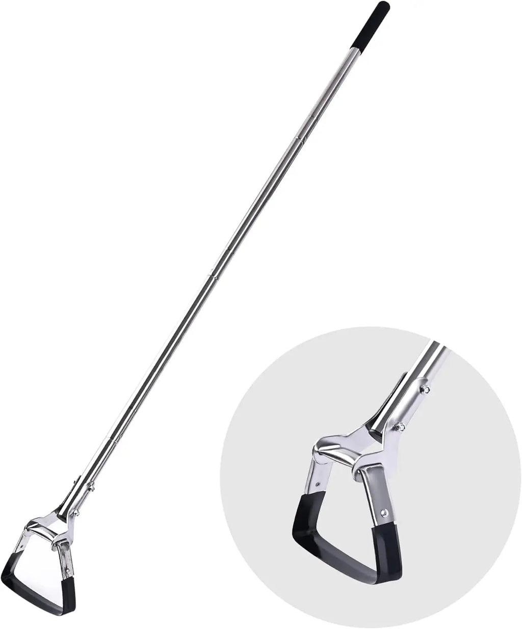 Garden Hoe 3-Height Adjustable 55.9 Inch Long Handle Weeding Tool, Stainless Steel Heavy Duty Scuffle Hoe for Lawn, Yard &