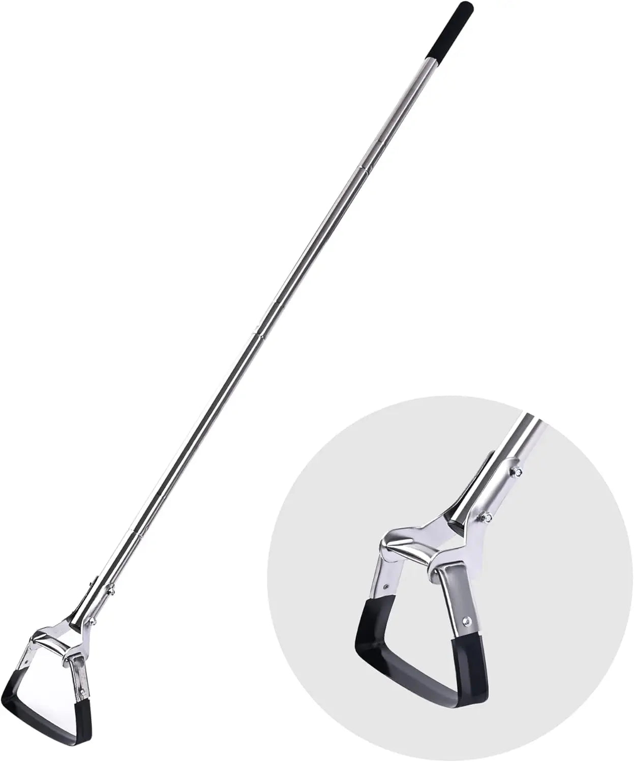 Garden Hoe 3-Height Adjustable 55.9 Inch Long Handle Weeding Tool, Stainless Steel Heavy Duty Scuffle Hoe for Lawn, Yard &